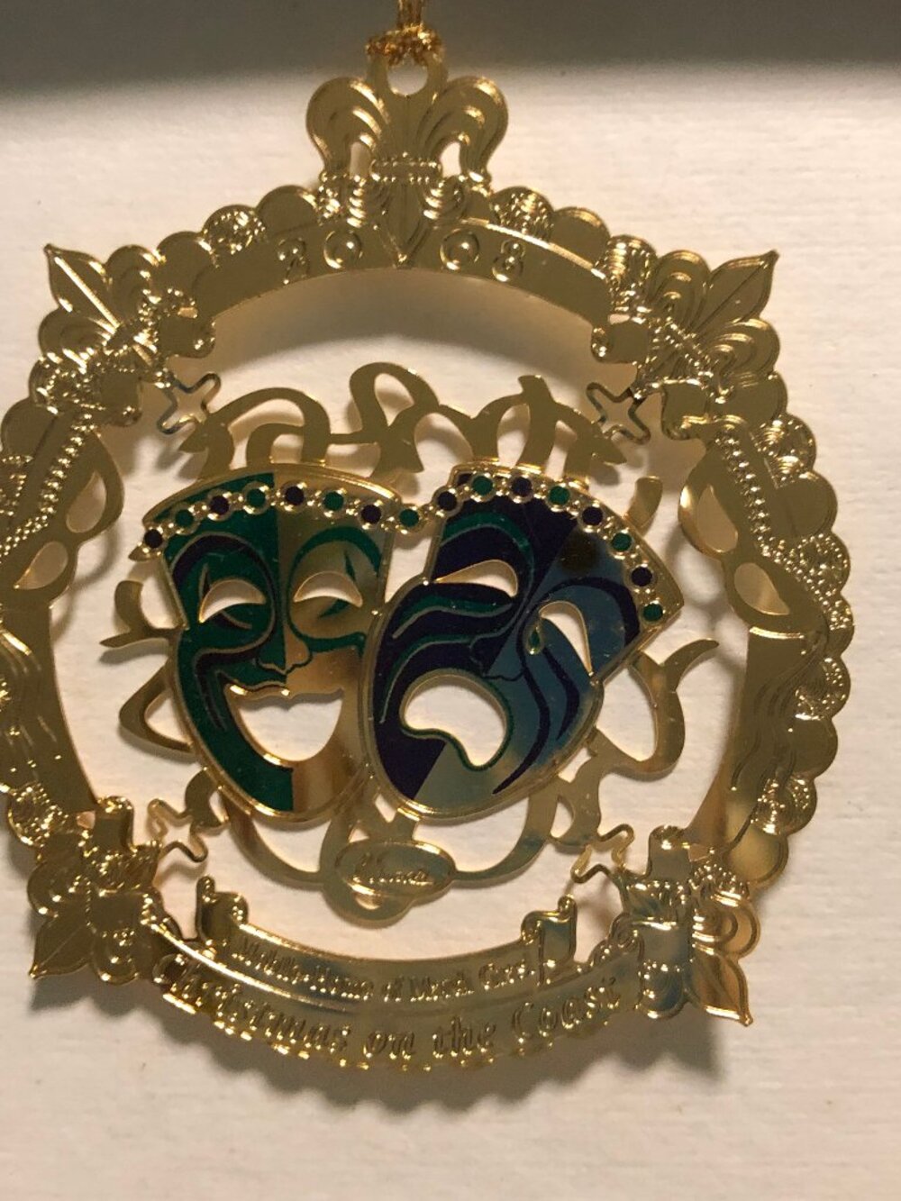 Easter Seals "Christmas on the Coast"  2008 "Mobile Home of Mardi Gras" ornament